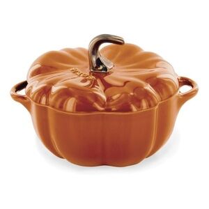Staub Pumpkin -Shaped Orange Casserole Dish - 16 oz